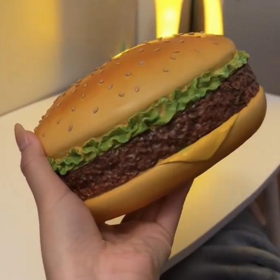 Burger Tissue Box Large Capacity Realistic Looking Hamburger Tissue Storage Box Decorative Paper Towel