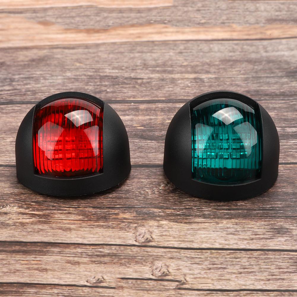 2Pcs Signal Lamp Red Green LED Waterproof Boat Navigation Light 12V 24V