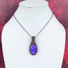 Charoite Pendant Copper Wire Wrapped Pendant Real Gemstone Pendant Handmade Pendant Wire Wrap Charoite Jewelry Gifts for Mom Antique Jewelry