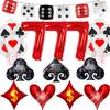 Casino Party Decoration Dice Balloon Lucky 7 Foil Balloon Latex Poker Balloons Casino Poker Party Las Vegas Wedding Decorations