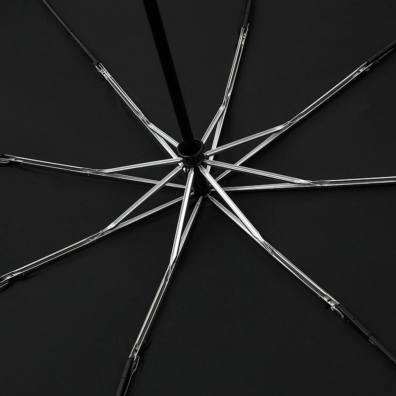 PARACHASE 135cm Super Large Automatic 3-Fold Umbrella, Flat Handle, Korean Style, Business Umbrella for Men