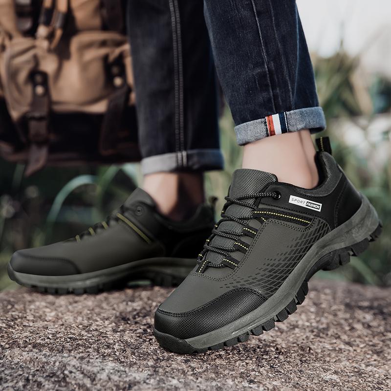 Fashion Man Shoes Outdoor Men's Hiking Shoes Lightweight Casual Sports Shoes Men Waterproof Comfortable Trekking Sneakers Large Size 46