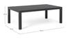 Garden Coffee Table 120X70Cm Bolzano Canvas Aluminum Anthracite