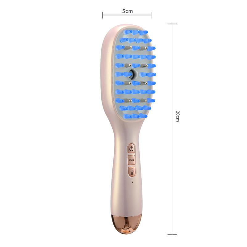 

New EMS Electric Massage Comb Spray Comb Head Acupoint Medicine Comb Red Blue Light Therapy Device Anti-Hair Loss Brush розовый