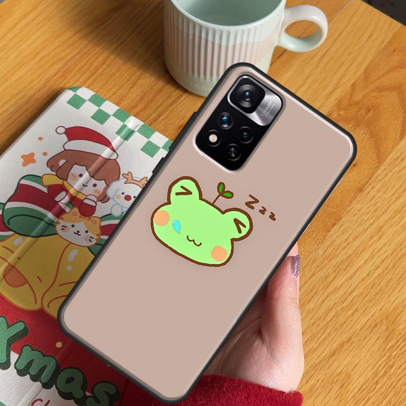 Cute Cartoon Frog Case For Xiaomi Redmi Note 14 Pro 13 12 11 10 15 Pro Plus Redmi 15 C 13 10C 12C 14C 13C Cover