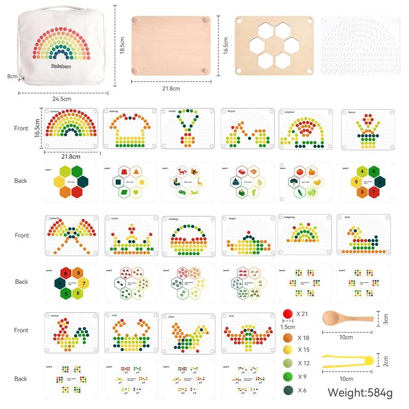 

Детские бусины-клипсы Монтессори, деревянная игрушка, детская сортировочная миска, развивающие занятия для малышей, игрушка для развития мелкой моторики, ранняя образовательная игра