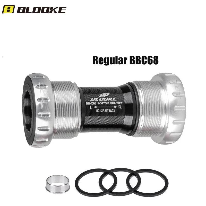 BLOOKE-Bicycle Bottom Bracket BBc68 Sealed Ceramics Bearing, Central Movement Axis Crankset, Hollowtech Crank Shaft