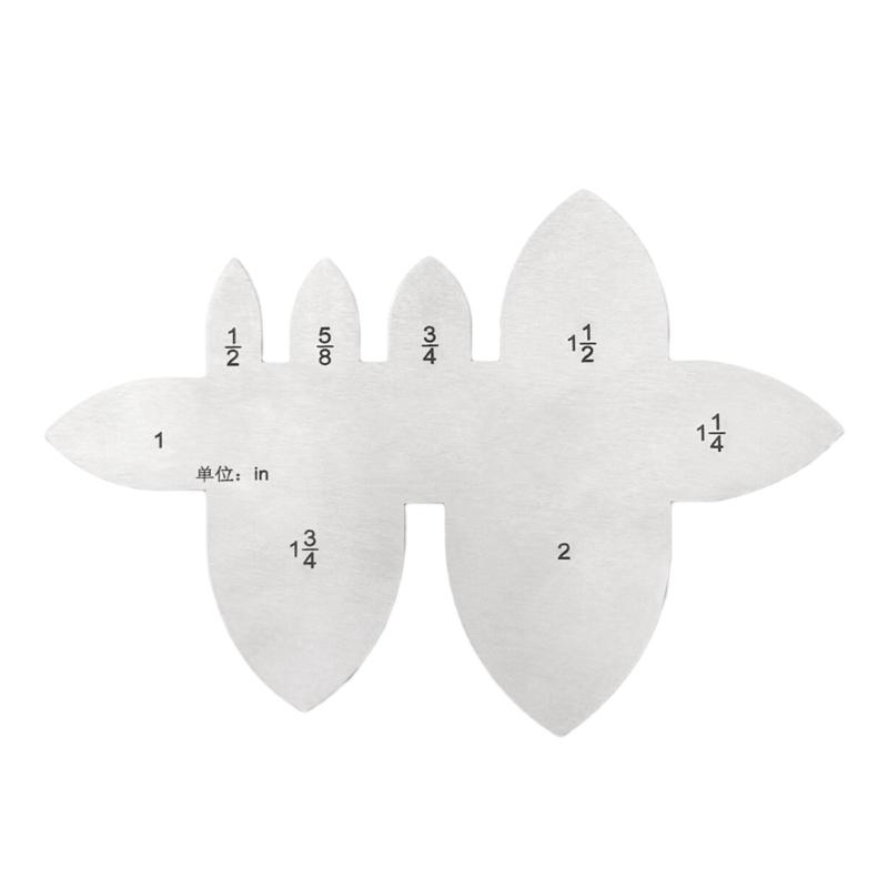 Clear Markings Stainless Steel Round Hole Measuring Gauge For Tailor Belt Making Scale Tool Belt Measurement Instrument