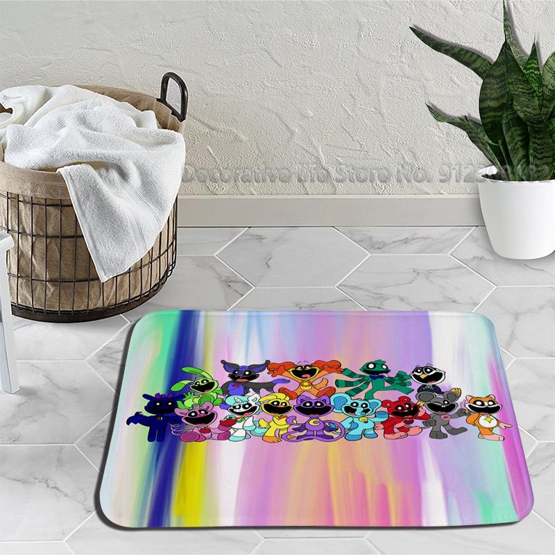 Gülümseyen Yaratık Zemin Banyo Paspas Catnap Dogday Kaymaz Halı Plaj Paspas Yatak Odası Mutfak Mat Hoş Geldiniz Ev Halı