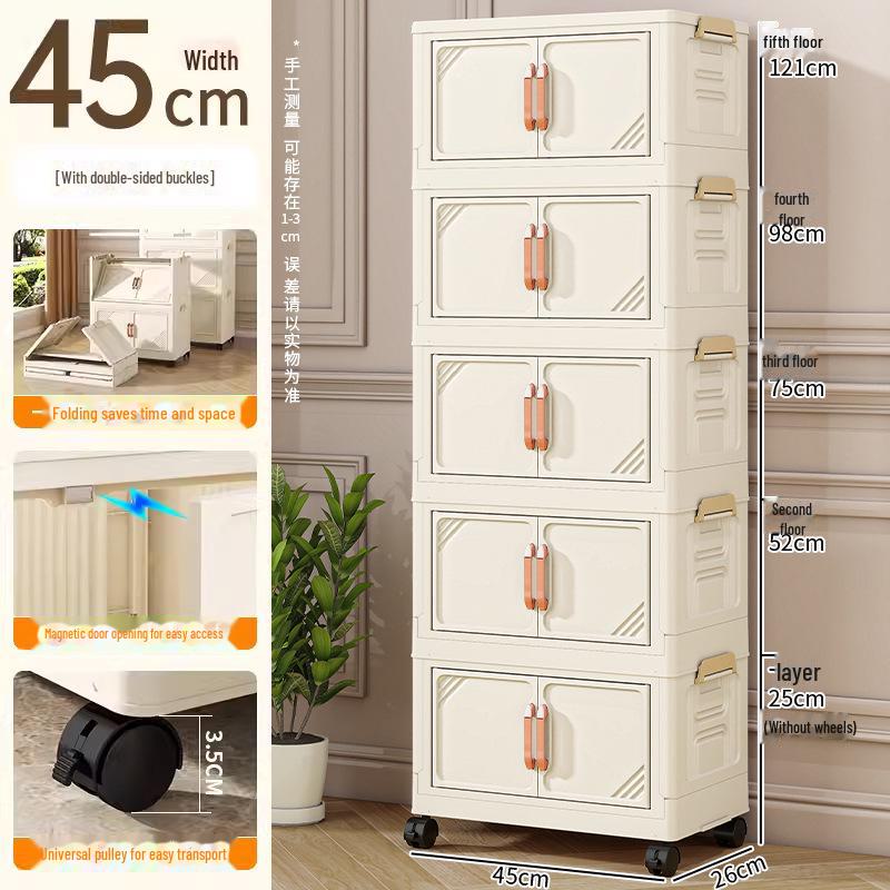 Foldable Storage Cabinet for Home: Snack, Toy, and Clothes Organizer
