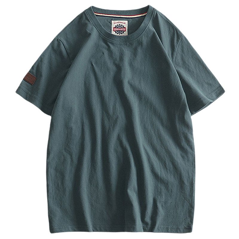 Export Short Sleeve Label Cutting Original Order Men's 100% Cotton T-shirt