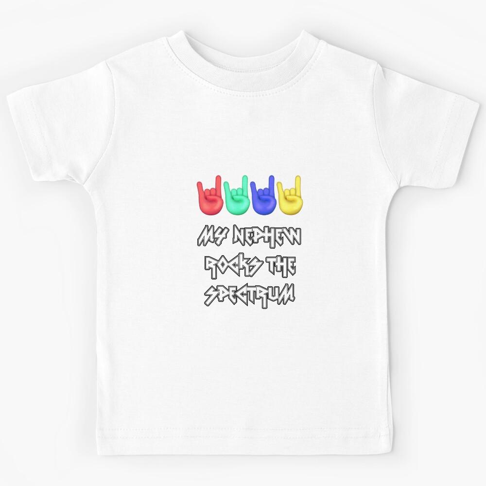 MY NEPHEW ROCKS THE SPECTRUM Kids T-Shirt 130
