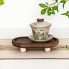 Wooden Riser Tray Holder Plate Organization Serving Pedestal Stand Jewelry Display for Cabinet