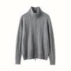 Women's Elegant Cashmere Cable Knit Half-High Neck Zip Cardigan - Autumn/Winter 2026 Collection
