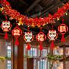 Cartoon Spring Festival Banner Garland Hanging Lunar Year Ornaments  For Home Shopping Mail