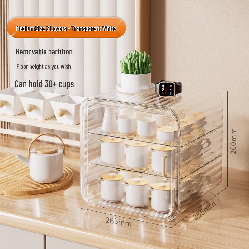 Dustproof Tea & Coffee Cup Storage Rack