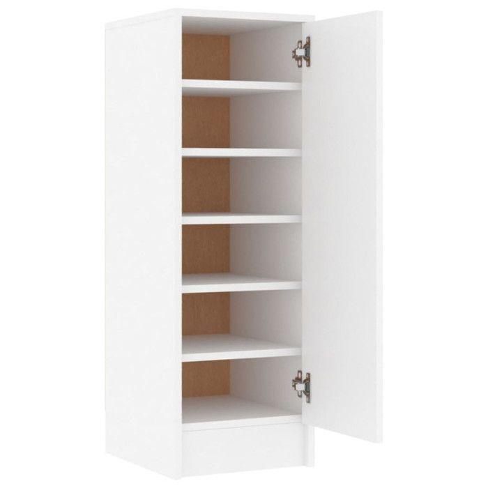 VidaXL Armoire à chaussures Blanc 32x35x92 cm Aggloméré 808972