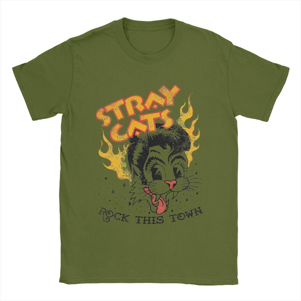 

Stray Cats Rock This Town T-Shirt for Men Novelty 100% Cotton Tee Shirt Round Neck Short Sleeve T Shirt Gift Idea Clothing 4XL