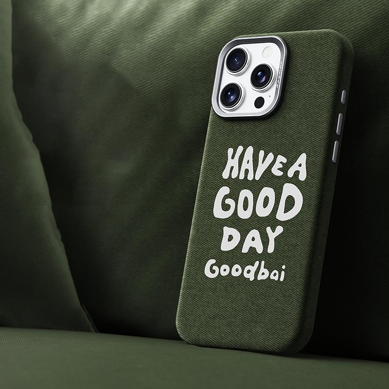 

Для Magsafe Магнитная Беспроводная Зарядка Роскошный Чехол для Телефона из Денима Однотонного Цвета с Буквами для Xiaomi 15 SPro 14 Pro Бампер Задняя Крышка Xiaomi 14 зелёный