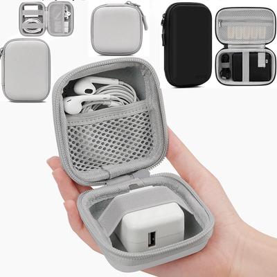 Artificial Leather EVA Portable Earphone Storage Bag Digital Charger Data Cable Storage Package U Disk Hard Shell Protection
