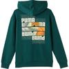 Puma Casual Fleece Hooded Sweatshirt Men Sweatshirts Christmas-Green 631729-43