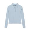 JAMBANGEE Women'S) Collared Ribbed Long Sleeve T-Shirt (Slim Fit)_An1Wts165-Lb