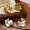 PONYKISS  Sterling Silver 18K Gold Irregular Round Hoop Earrings for Women Fine  Trendy Light Luxury Accessories