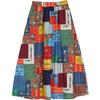 DIMANAF 2026 Estate Spiaggia Taglie Forti Gonna Lunga Donna Vita Elastica Ampia Casual Pantaloni Bassi Stampa Vintage
