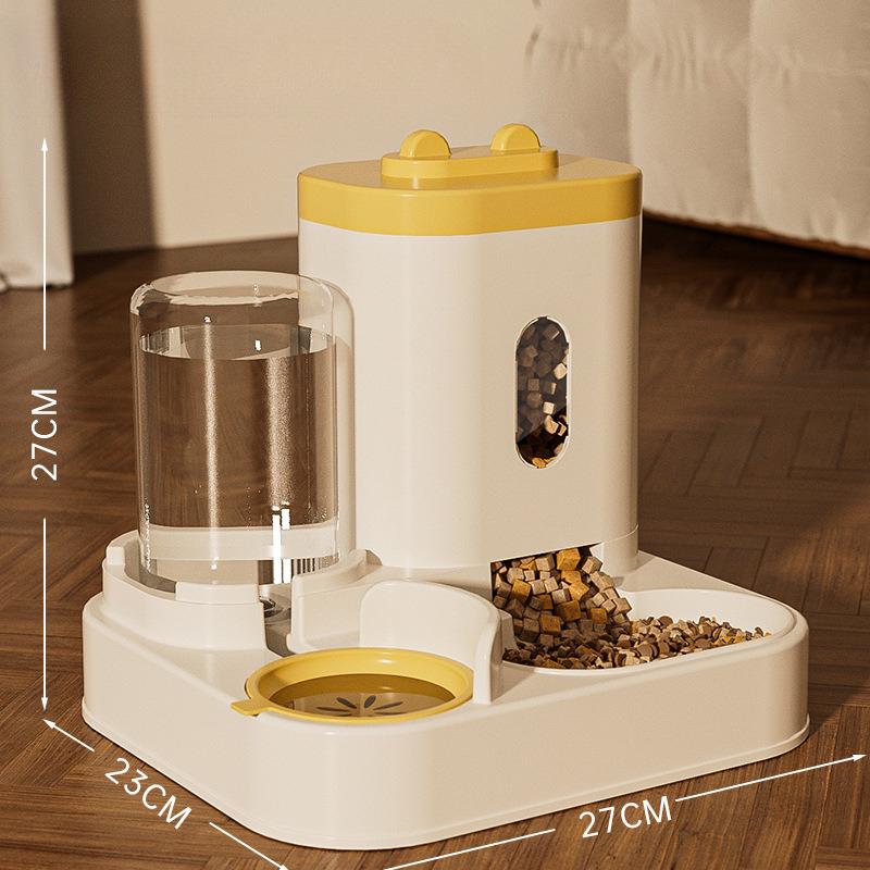 2026 New 3300ML Large Capacity Automatic Pet Feeder Double Bowl Gravity Flow Cat Dog Water Dispenser Non Electric