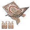 Detachable Quran Scripture Stand Holders Book Rack Home Decoration (Red Rhinestones)