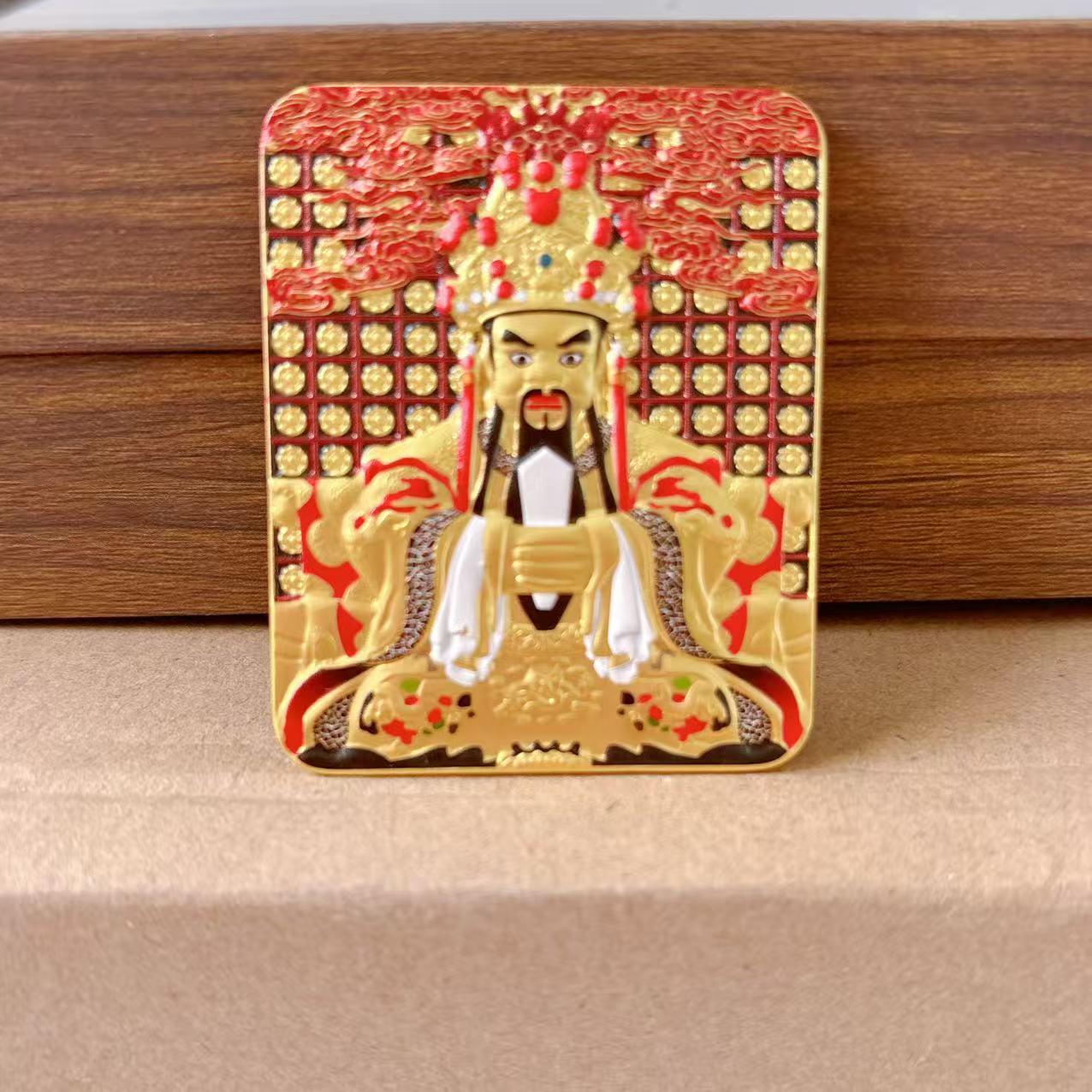 

Гора Утай Манджушри 3D Подвеска Тханка: Рельеф из сплава, Односторонний/Двусторонний Амулет Гау-коробка.