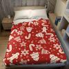 Xmas Cookie Flannel Blanket Warm Soft Halloween Christmas Couch Warm Cozy Decorative Decor Gift For All Season