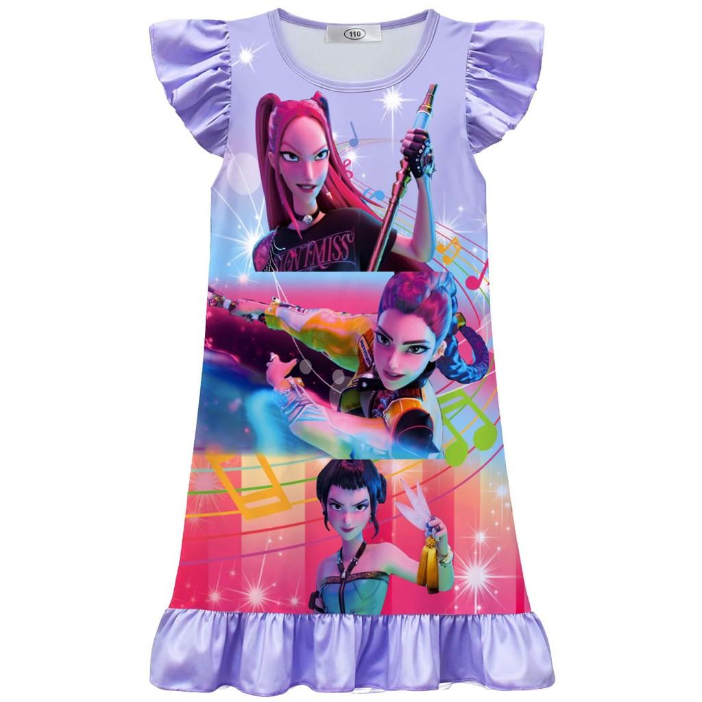 

Детское платье для девочек POP Rumi Zoey Mira с принтом и оборками на рукавах 150cm