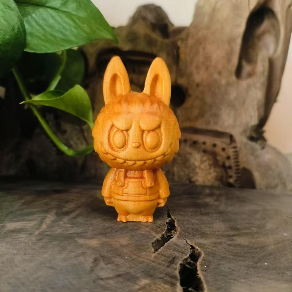 Labubu Carving Ornament With Modern Minimalist Style For Office And Garden Decor