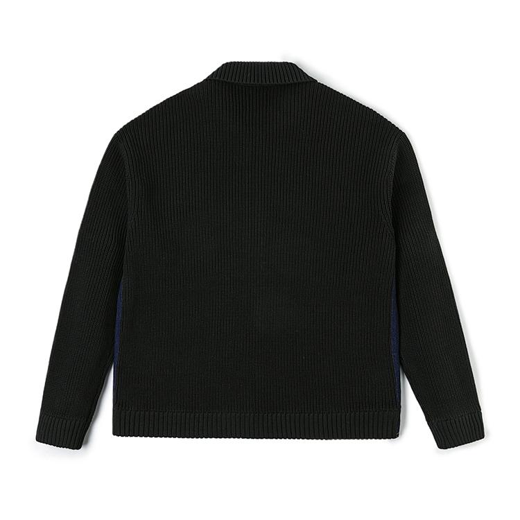 Lee Comfortable Polo Collar Denim Logo Regular Casual Sweater Men Sweater LMT011098200075K11000