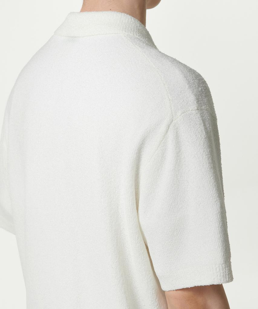 Musinsa Standard Boucle Collared Short Sleeve Cardigan [Ivory]