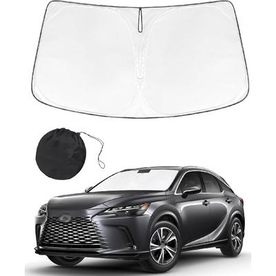 Front Windshield Sunshade Compatible with Lexus RX 2023 2024 Accessories - 210T Double Layer Foldable Front Sun Shield Protector