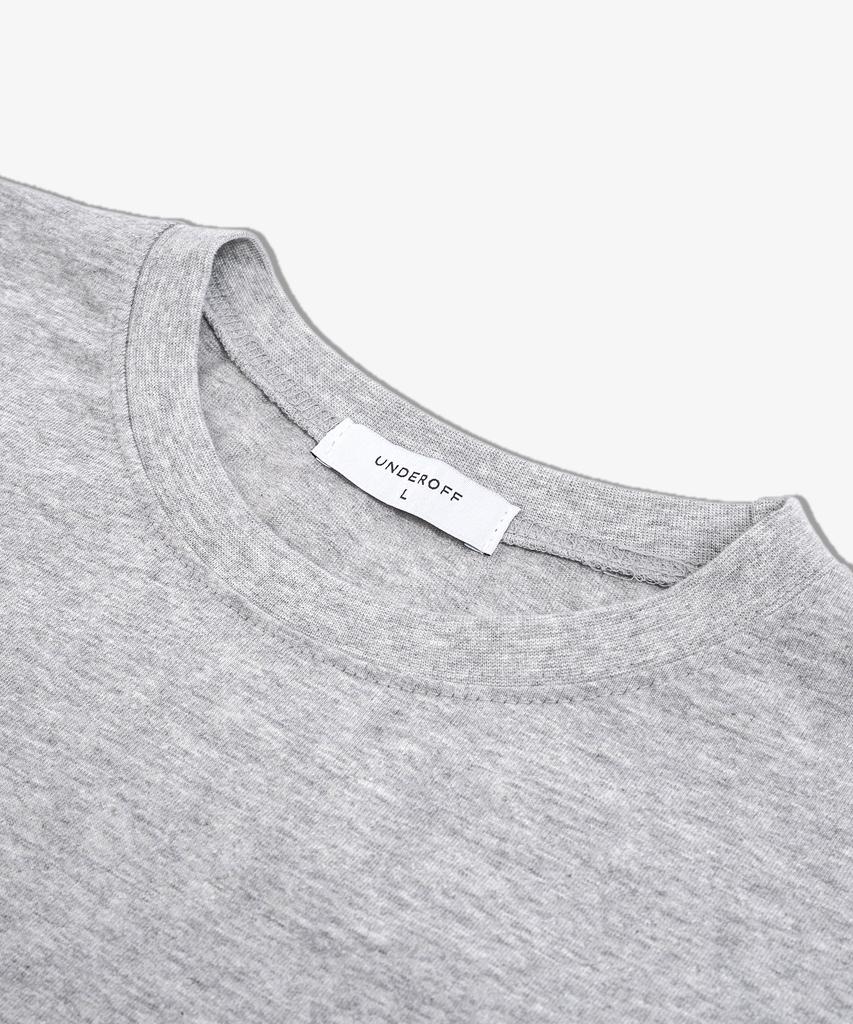 UNDEROFF Men'S Cotton Short Sleeve Crop Top Melange