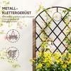 Wooden Planter, with Metal Trellis - Brown/Black