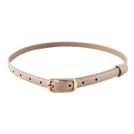 Women Belt Imitation Leather Adjustable Thin Waistband Solid Color Dresses Shirts Tops Waist Belt Versatile Fashion Accessory