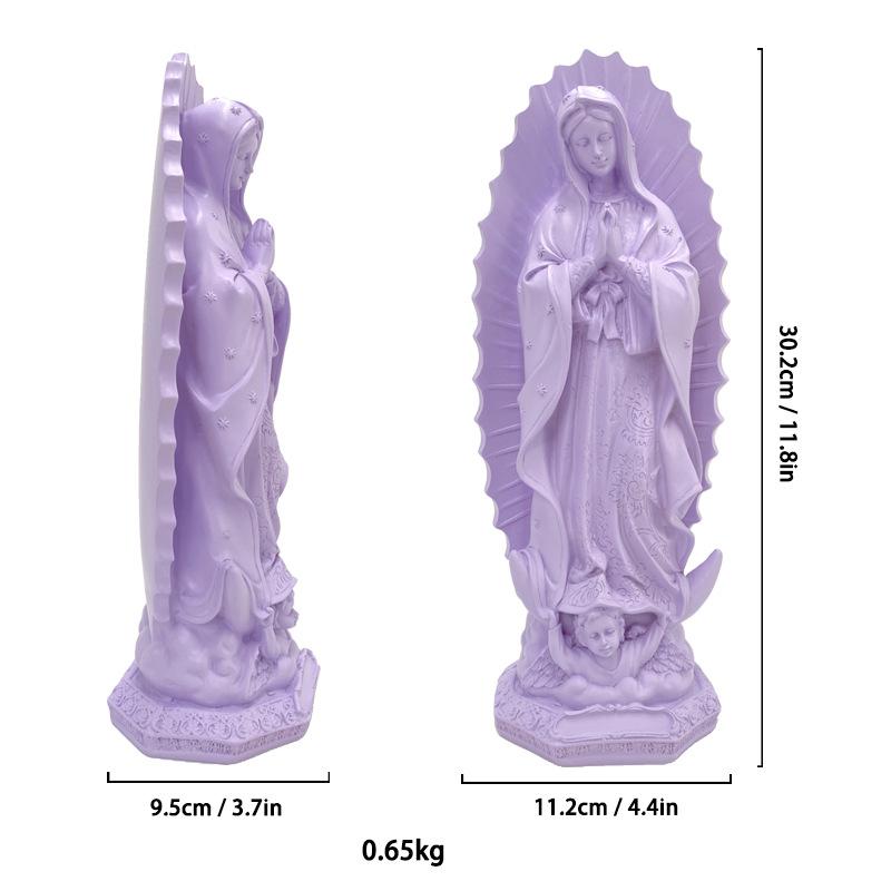 Resin Handicrafts Virgin Mary Christian Sculpture Catholic Goddess Sculpture Decorative Figurines Home Decoration Accessories