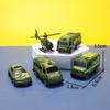 5PCS Cartoon Mini Plastic Military Engineering Skid Row Car Toy Ambulance/Fire Engine/Engineering/Military Vehicle Series