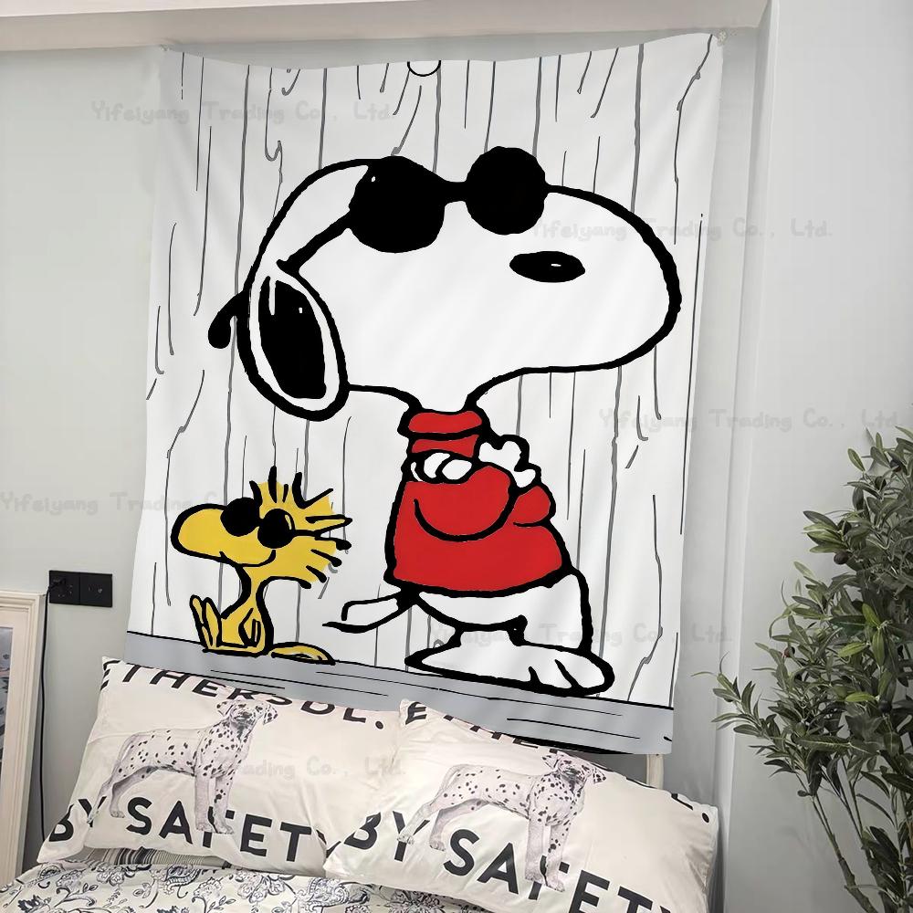 1pc Snoopy Colorful Tapestry Wall Hanging Bohemian Wall Tapestries Mandala Wall Art Decor