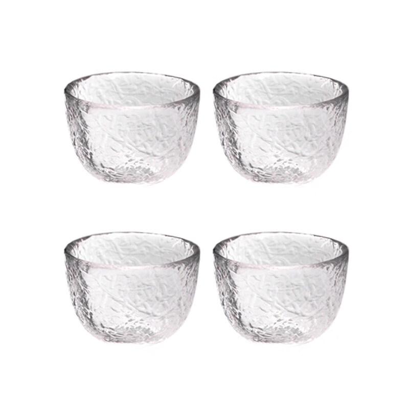 Qiwei Japanese Hammered Glass Sake & Wine Cup Set