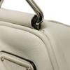 Used 11569 Triangle Leather Crossbody Bag 1BH190 2BYA F00099 7921 White RFID IC Chip Embossed Logo Bianco Unisex from