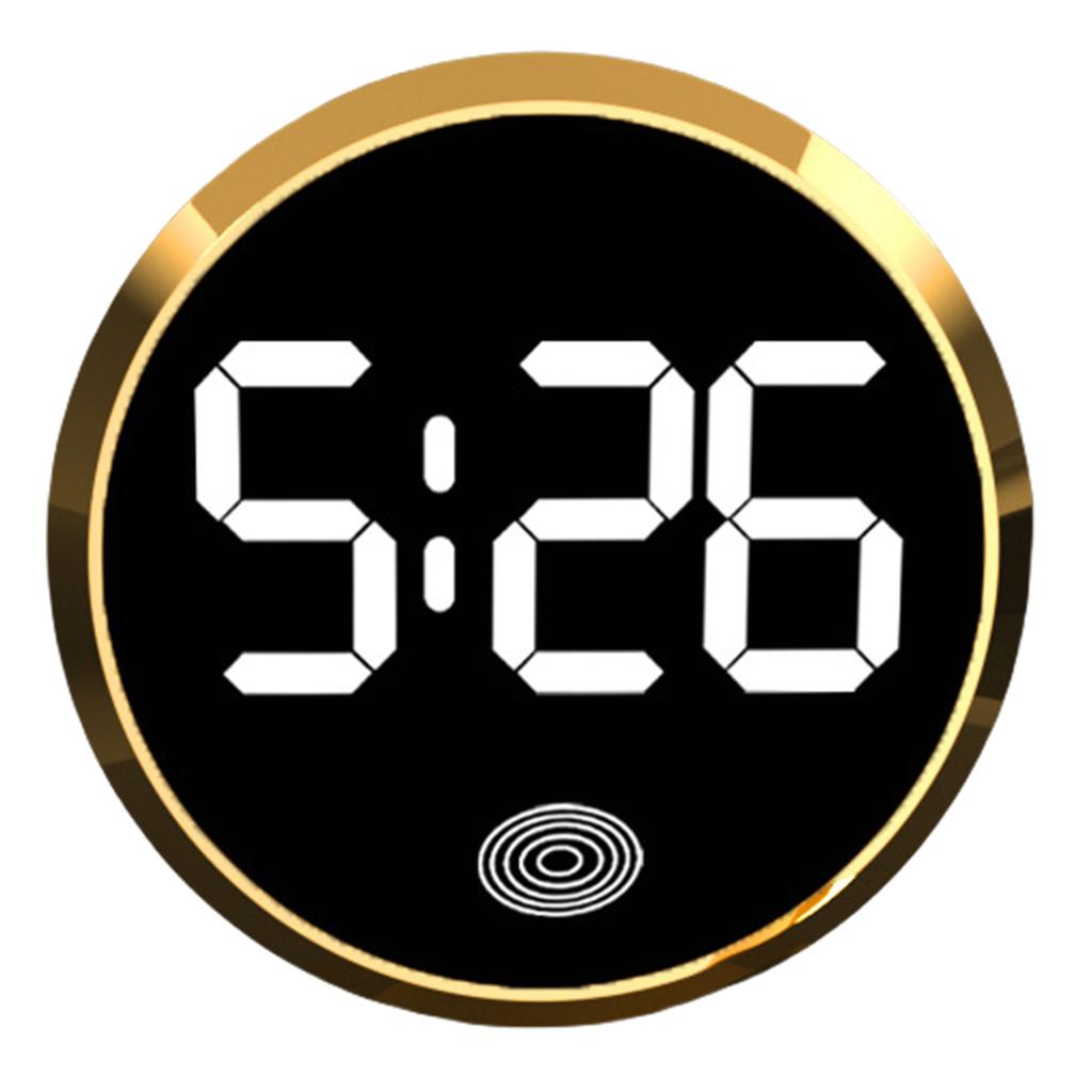 Car LED Digital Clock with Temperature Display Easy Installation Magnetic Back Round Clock for Dashboard or Consoles