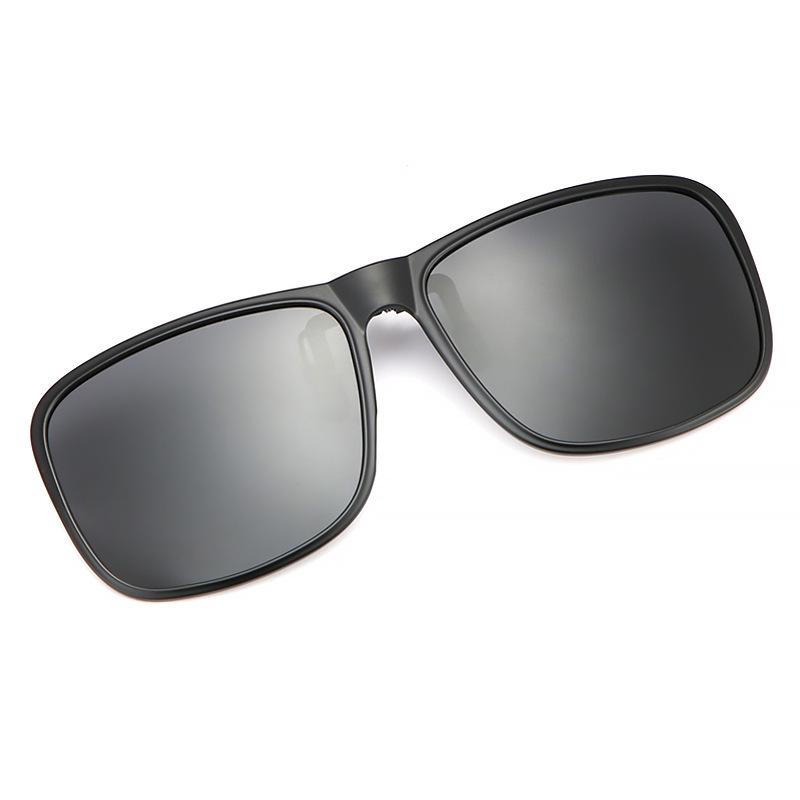 Flip-up Polarized Night Vision Clip-on Sunglasses for Men & Women with Myopia