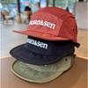 Short Brim Ladies Baseball Cap Nylon Mesh Letter Print Unisex Korean Fashion Hat for Outdoor Running Cycling Hiking