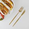 Abella Matte Stainless Steel Dessert Knife Gold