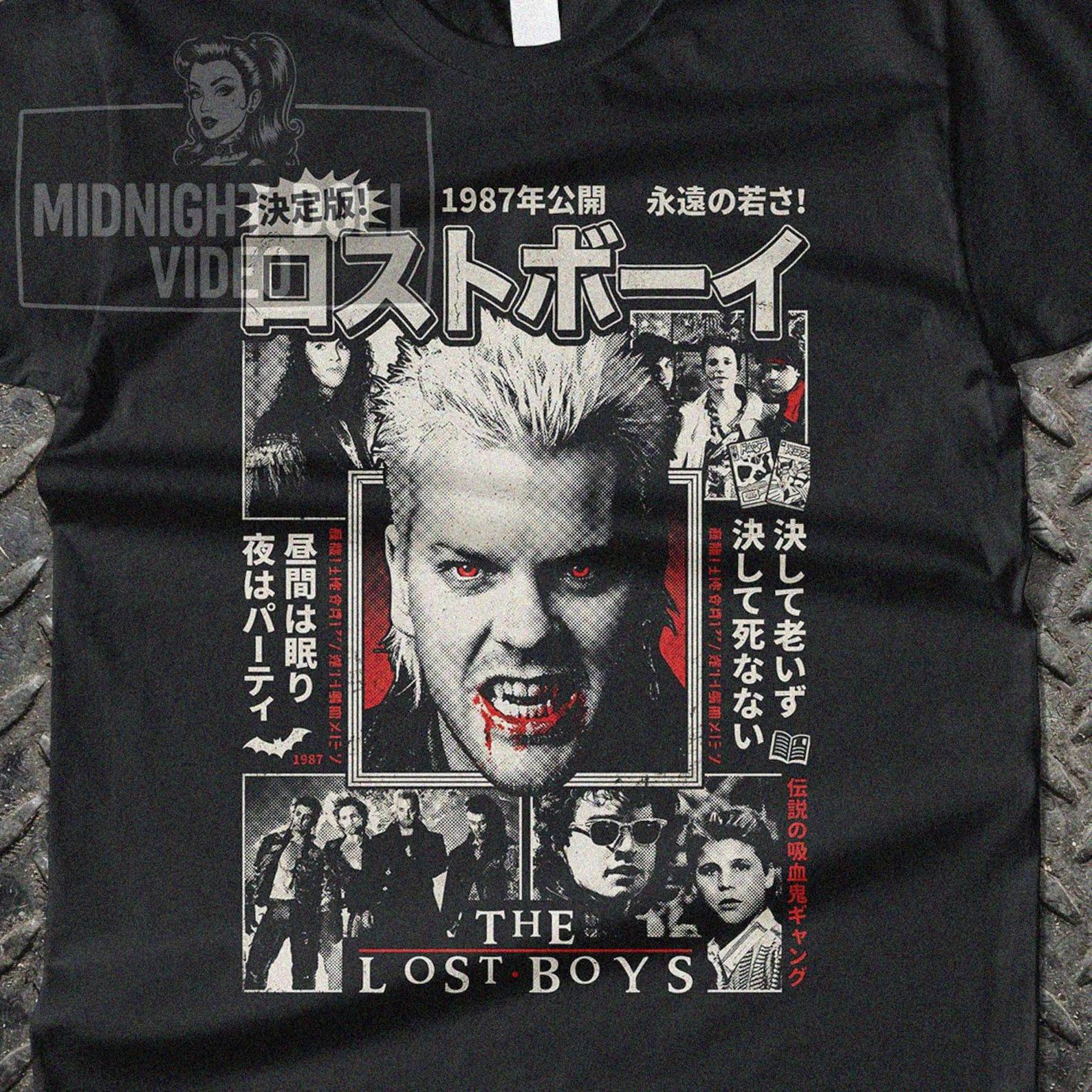 The Lost Boys 1987 T-Shirt - Retro Japanese 80s Vampire Horror Tee XL